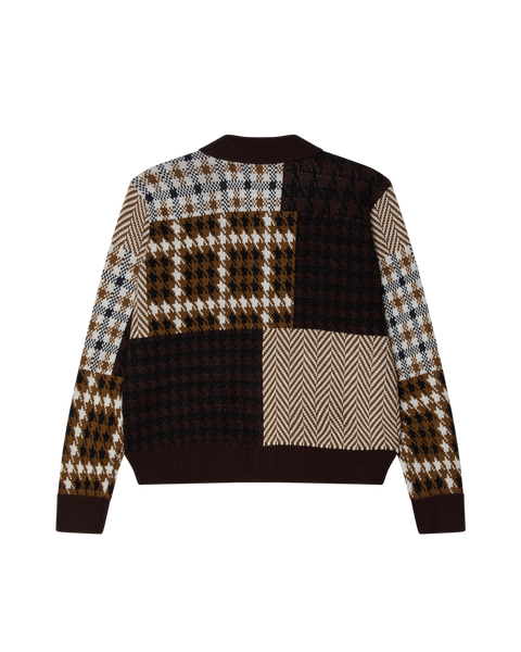 Obey Patchwork Cardigan Sweater