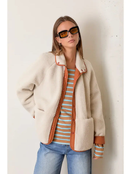 Dual Color Sherpa Reversible Jacket
