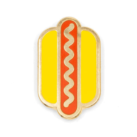 Hot Dog Enamel Pin