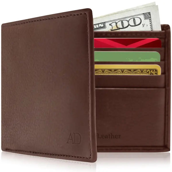 Leather Slim Bifold Wallet