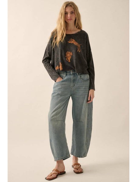 Trio Tigers Cropped Tee