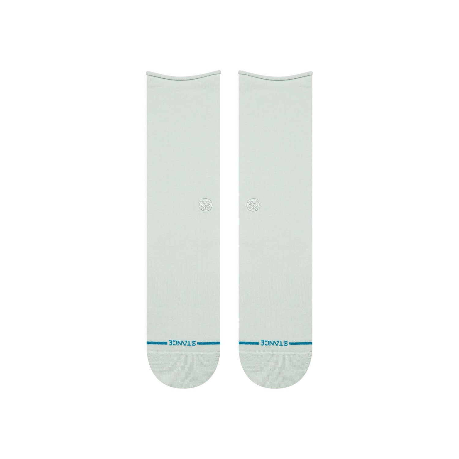 Rolled Solid Crew Socks