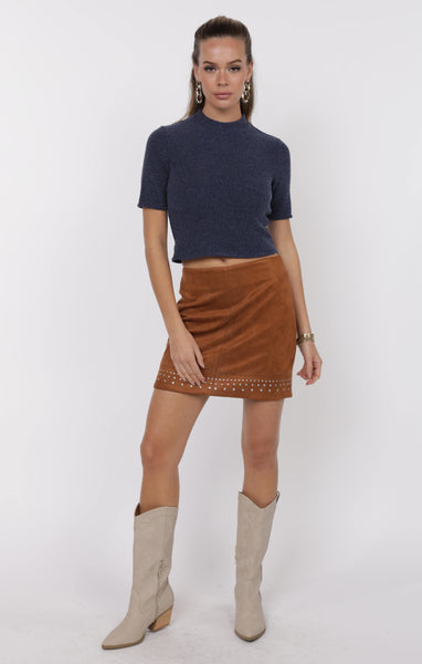 Mellow Mock Neck Sweater Top