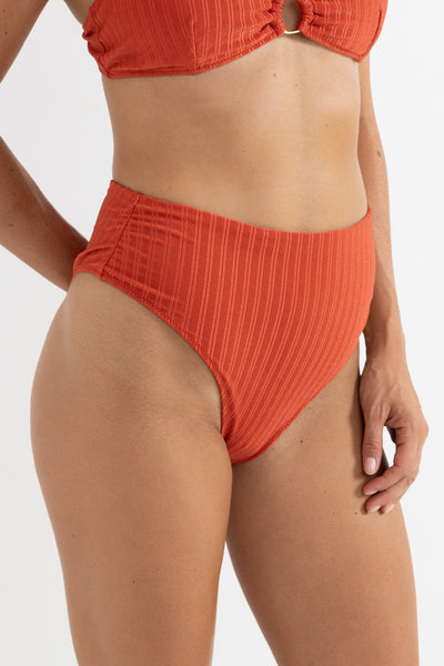 Pacific Rib Hi Waist Pant Bikini Bottoms