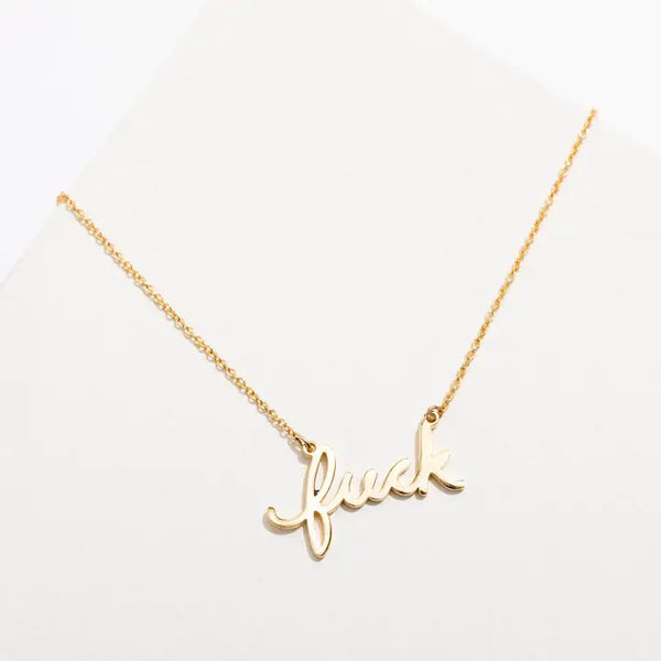 Fuck Script Necklace