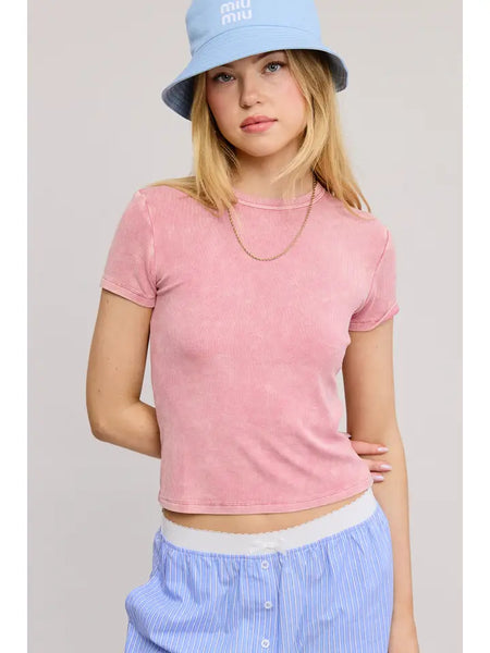 Garment Dye Rib Tee
