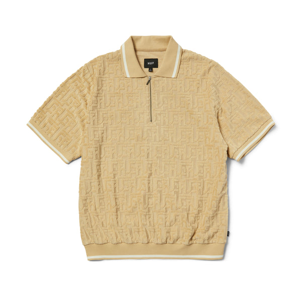 Tether Jacquard Short Sleeve Terry Top - Twill