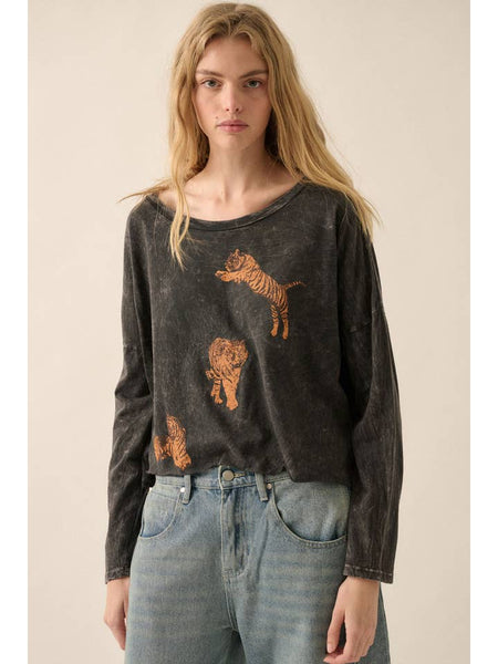 Trio Tigers Cropped Tee
