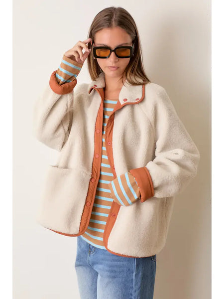 Dual Color Sherpa Reversible Jacket
