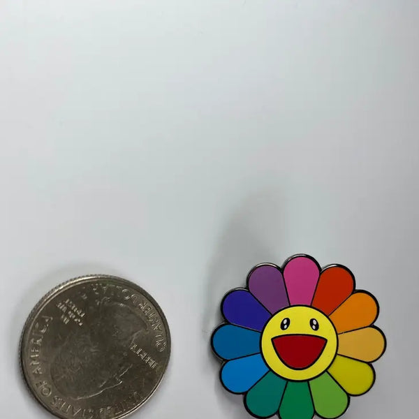 Rainbow Happy Flower Pin