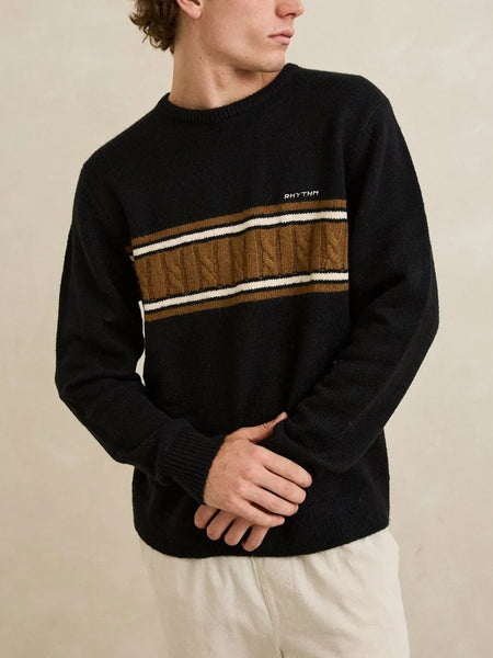 Mohair Stripe Knit Sweater