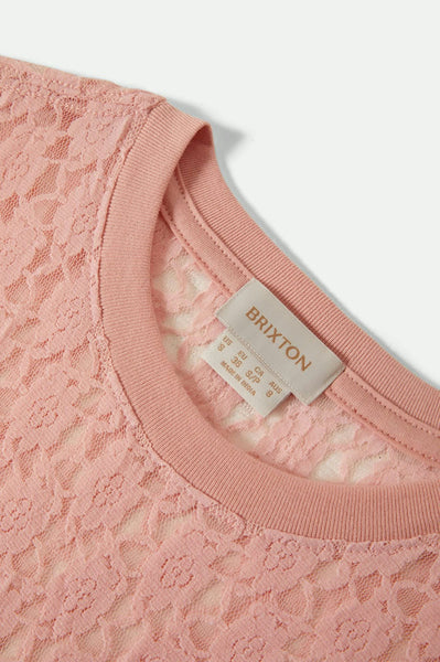 Sheer Slim Lace Short Sleeve Top