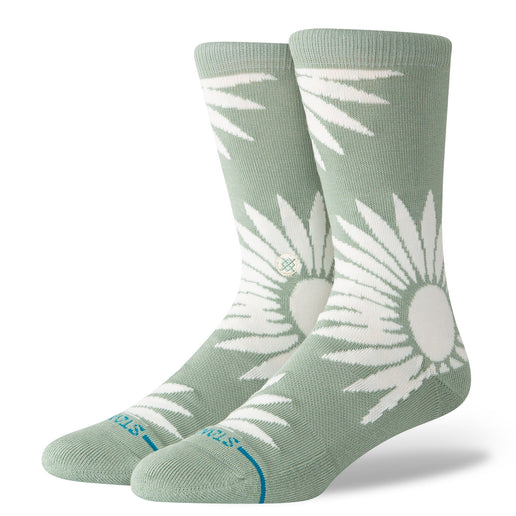 Radial Burst Crew Socks - Sea Green