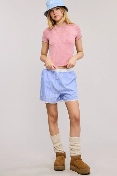 Garment Dye Rib Tee