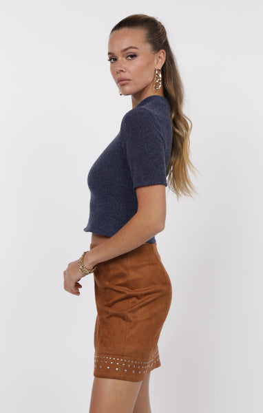 Mellow Mock Neck Sweater Top