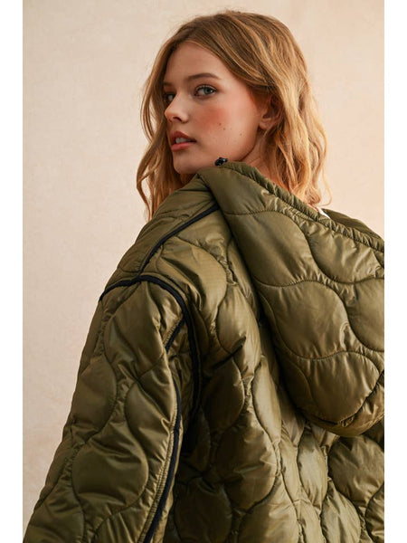 Quilted Jacket With Hood