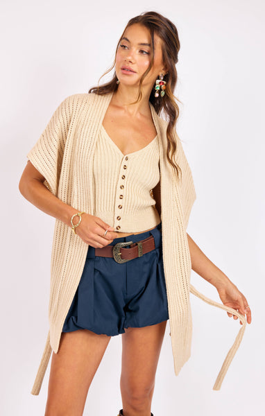 Easygoing Belted Cardigan Sweater