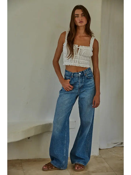 Woven Sweetheart Sleeveless Top