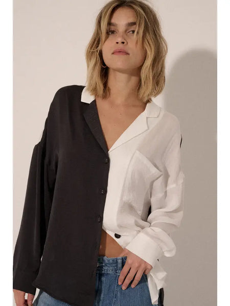 Color Block Long Sleeve Shirt