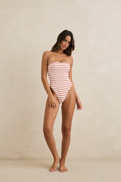 Tami Stripe Strapless One Piece