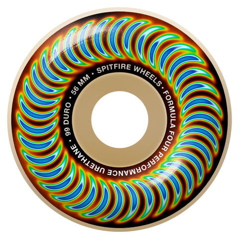 Spitfire Wheels skateboard wheel with colorful design on a white background