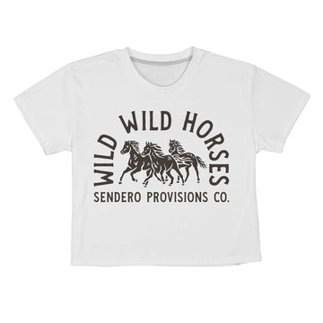 Wild Horses Crop Tee