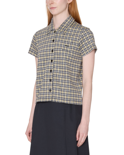 Lila Micro Check Polo Shirt