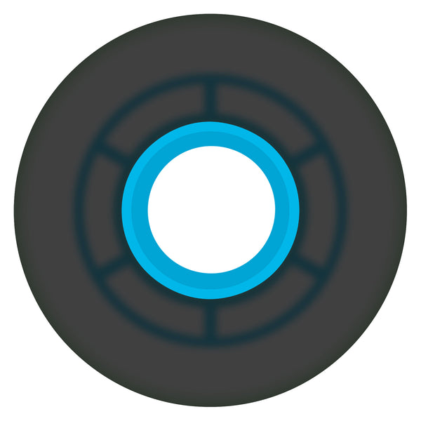 Clouds Transparent Black Blue Skateboard Wheels