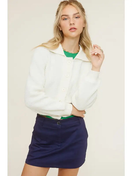 Cropped Teddy Jacket