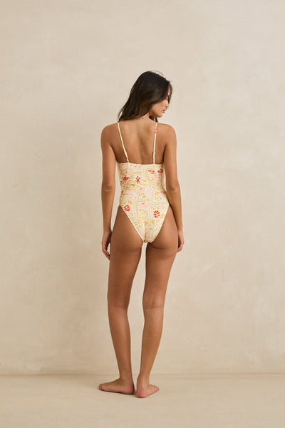 Wildflower Scruch One Piece Swimsuit
