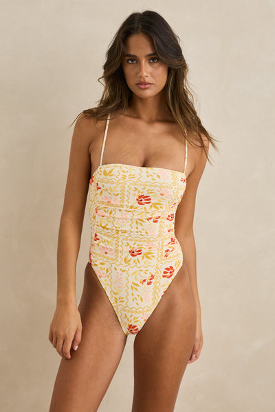 Wildflower Scruch One Piece Swimsuit