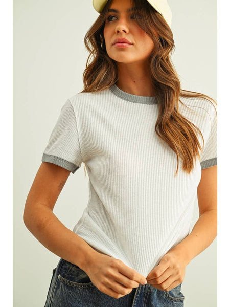 Color Combo Waffle Top
