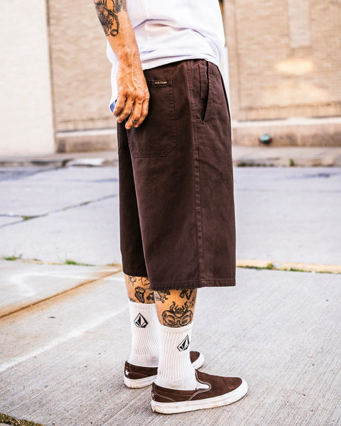 Chillow Pleat Elastic Waist Chino Shorts