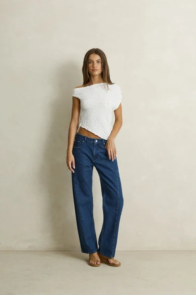Maya Lace Asymmetric Top