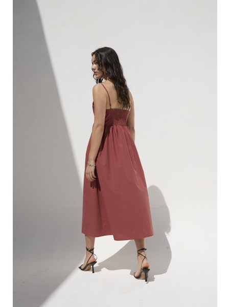 Padua Dress - Red Brown