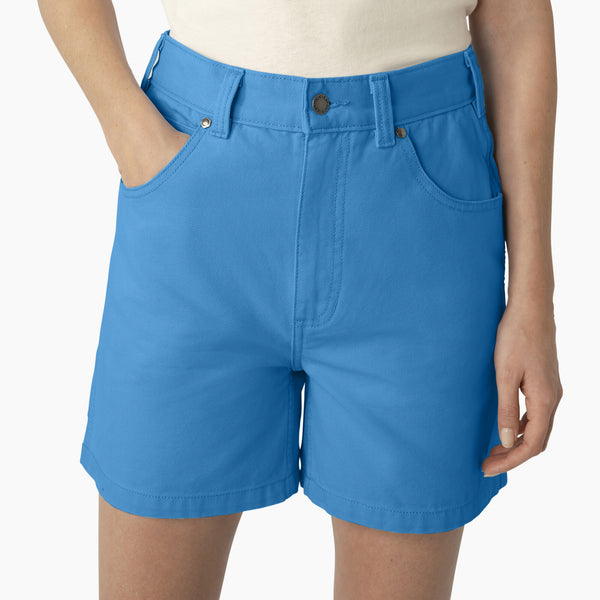 Dickies Womens Regulat Fit Duck Shorts - Stonewashed Azure Blue