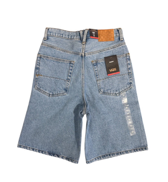 Check 5 Baggy Denim Shorts - Stonewash Blue