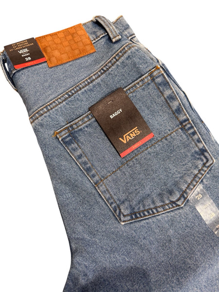 Check 5 Baggy Denim Shorts - Stonewash Blue