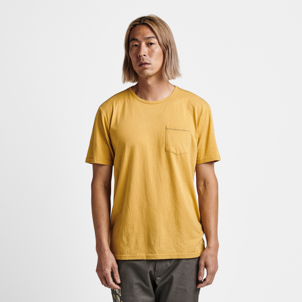 Roark Well Worn Lightweight Organic Knit T Shirt - Dusty Gold