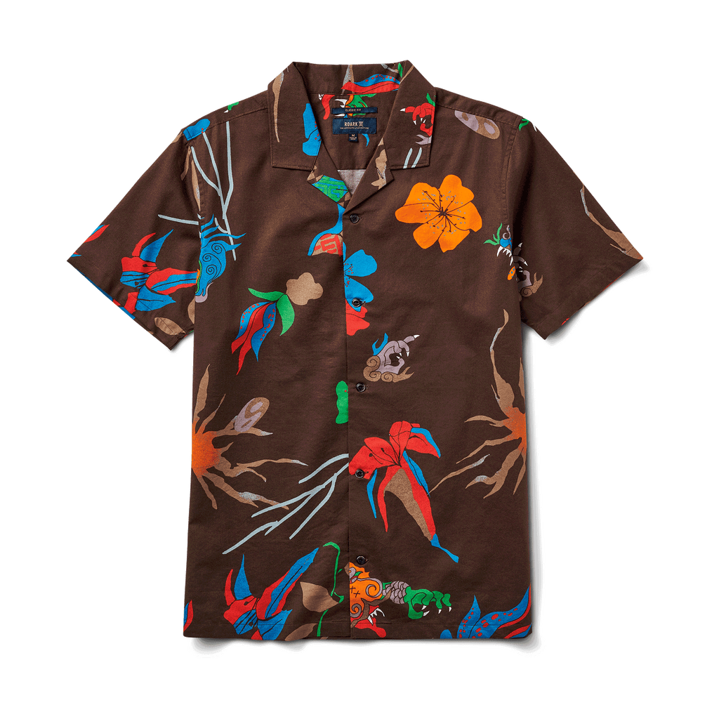 Roark Gonzo Camp Collar Shirt - Coffee Phantasm