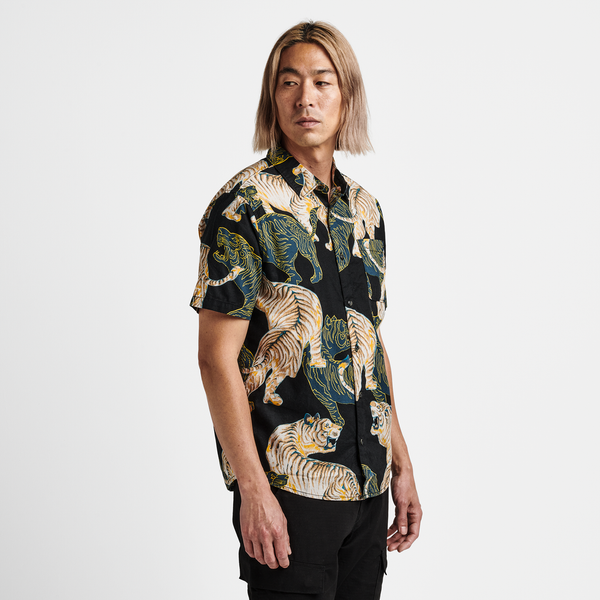 Roark Journey Shirt - Aloha From Japan Black Shadow Tiger