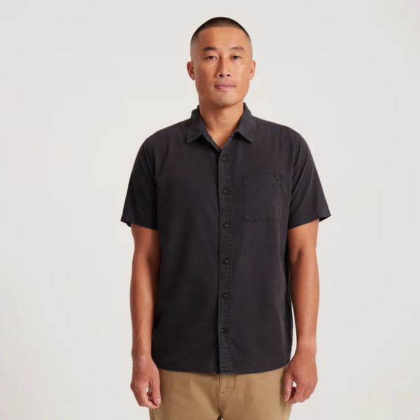 Made To Fade Short Sleeve Woven - Washed Charcoal