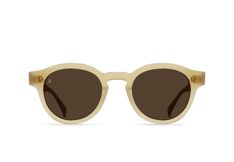 Raen Zelti Unisex Round Sunglasses - Villa/Vibrant Brown
