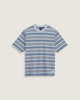 Stripe Ringer Loose Short Sleeve Knit Shirt