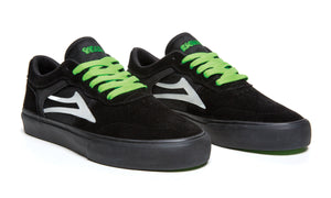 Lakai Staple Black/UV Green Suede Shoe - Yeah Right
