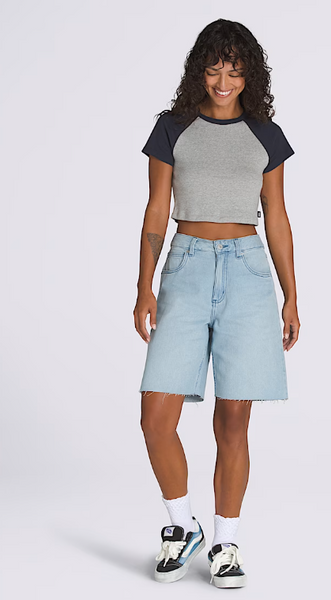Sirelle Cut-Off Jorts - LIght Stonewash