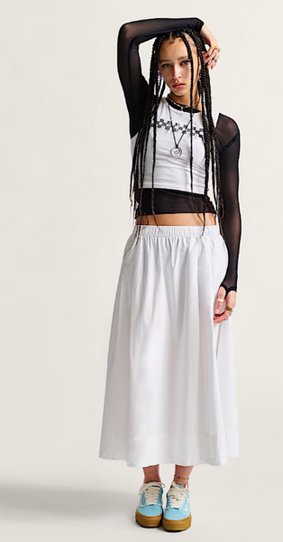 Francesca Full Skirt - White