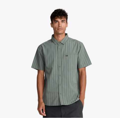 Dayshift Workwear Stripe Short Sleeve Woven