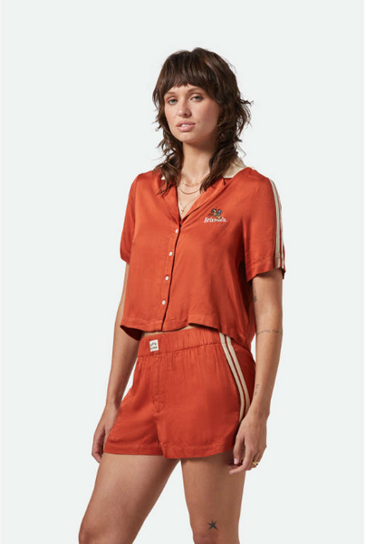 Silky Short Sleeve Bowling Shirt