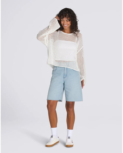 Mila Open Knit Crop Crew